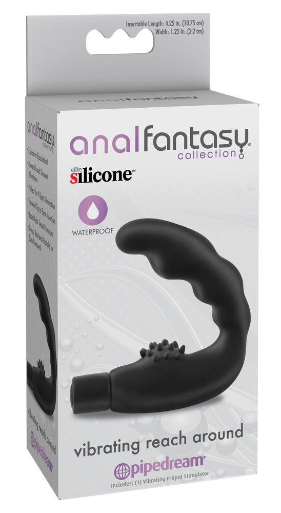 Anal Fantasy Collection Vibrator taps toelopend met P-spot stimulatie - Zwart