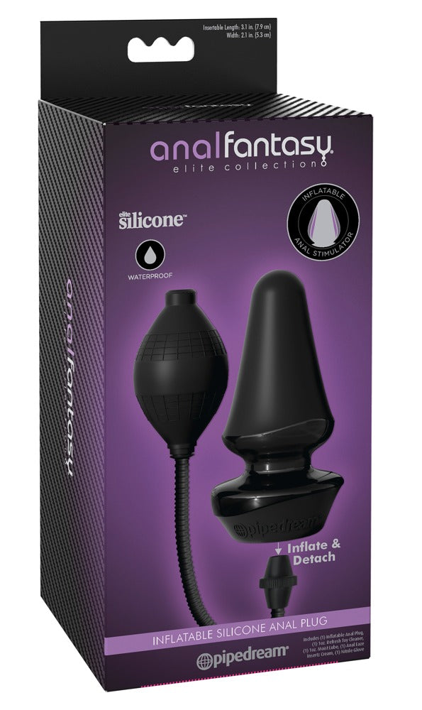 Anal Fantasy Elite opblaasbare anal plug - Zwart - Anal Fantasy Elite - SKU: 5415830000