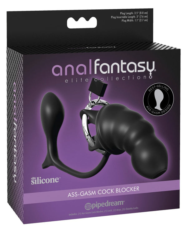 Anal Fantasy Elite Cock Blocker Ass-Gasm - Zwart - Anal Fantasy Elite - SKU: 5416130000