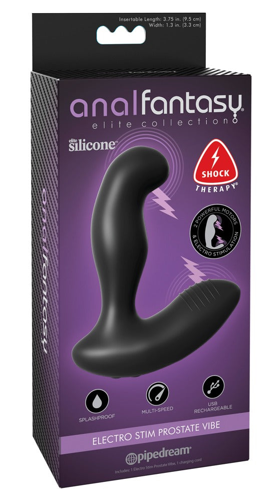 Anal Fantasy Elite Prostate Vibe Electro Stim - Zwart - Anal Fantasy Elite - SKU: 5416210000