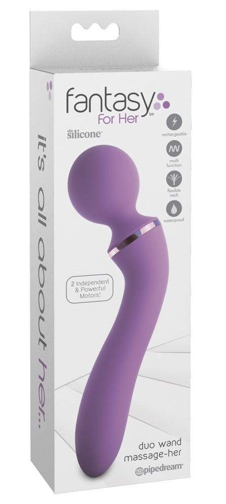 Fantasy For Her Duo Toverstok met dubbele motor - Paars - Fantasy For Her - SKU: 5417290000