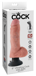 King Cock Vibrerende cock - Huidskleur Licht