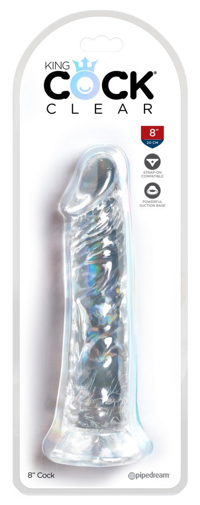 King Cock Clear 8"-Cock Clear dildo - Transparant
