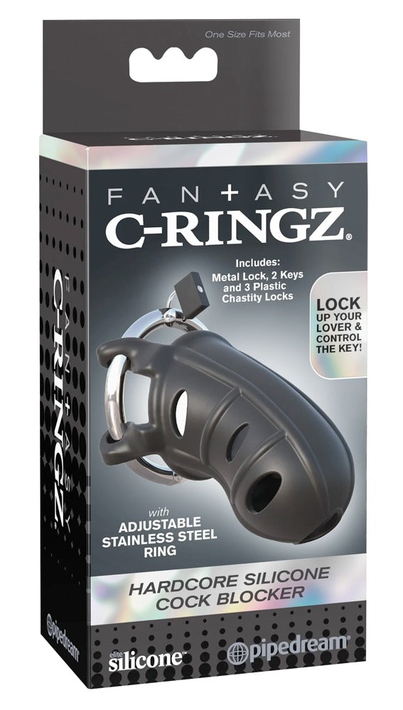 Fantasy C-Ringz verstelbare pikkooi Hardcore - Zwart - Fantasy C-Ringz - SKU: 5425390000