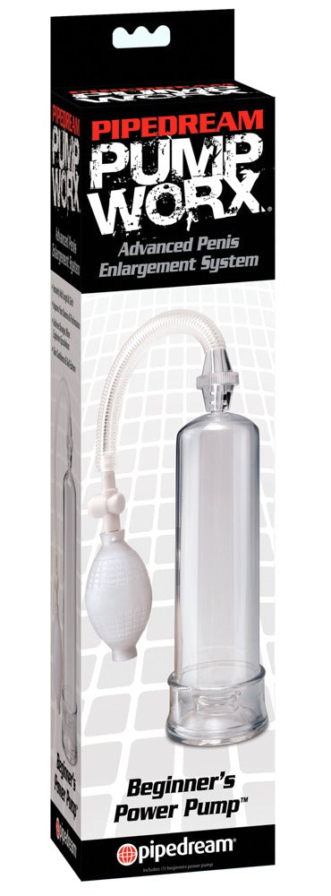 Pump Worx klassieke penis pomp met kogel - Transparant