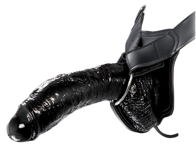 Fetish Fantasy Extreme Strap-on hol met testikels - Zwart