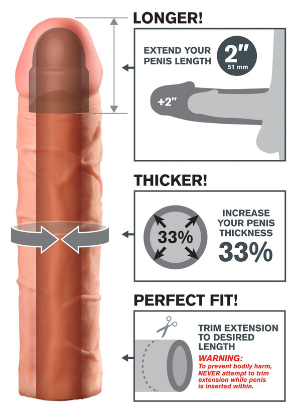 Fantasy X-tensions penis sleeve - Huidskleur Licht - Fantasy X-tensions - SKU: 5441240000