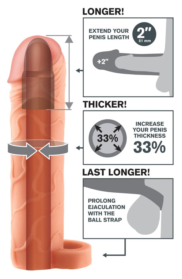 Fantasy X-tensions penis sleeve - Huidskleur Licht - Fantasy X-tensions - SKU: 5442050000
