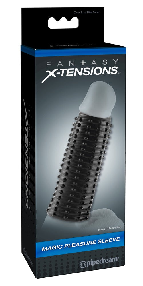 Fantasy X-tensions penis sleeve gestippeld - Zwart - Fantasy X-tensions - SKU: 5442210000