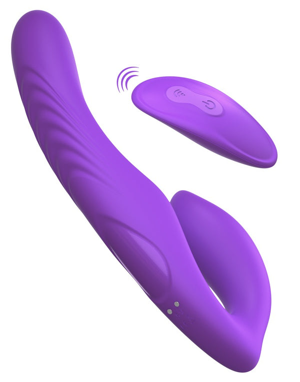 Fantasy For Her strapless strap-on met vibraties - Paars - Fantasy For Her - SKU: 5443960000