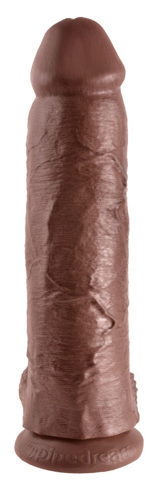 King Cock dildo met ballen en zuignap - Huidskleur Licht