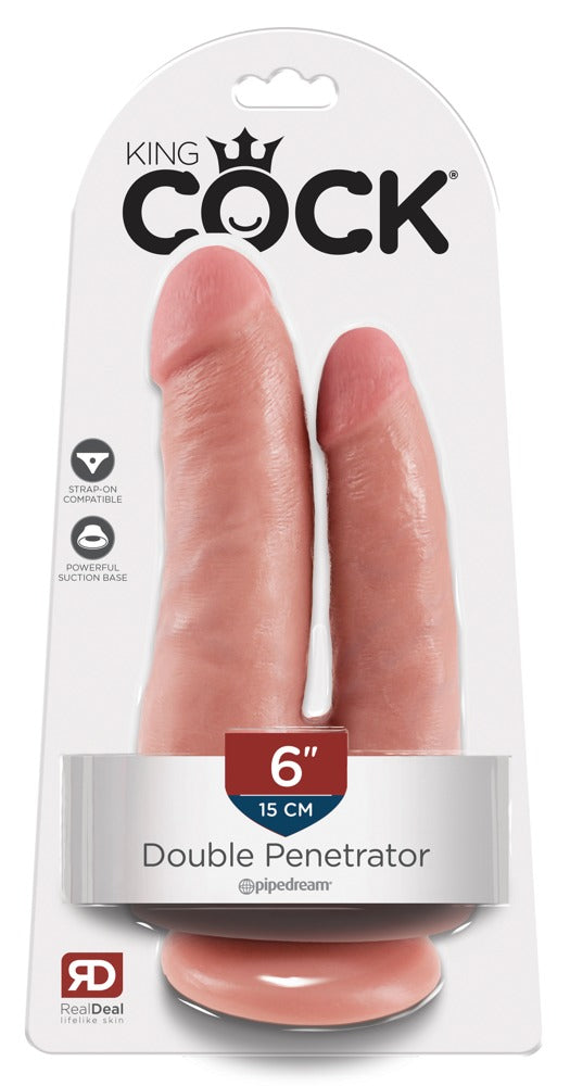 King Cock Dubbele penetrator - Huidskleur