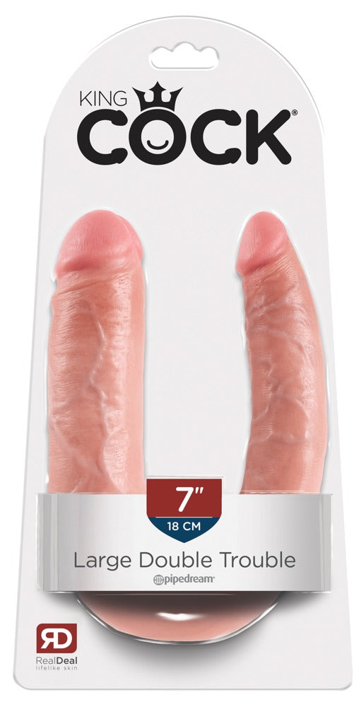 King Cock Double Trouble dubbele - Huidskleur Licht - King Cock - SKU: 5445900000