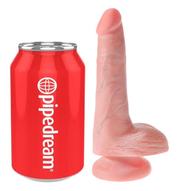 King Cock 6" penis met ballen dildo - Huidskleur Licht - King Cock - SKU: 5446390000