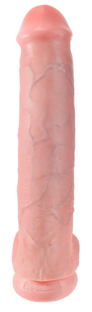 King Cock Cock met ballen 15" - Huidskleur Licht - King Cock - SKU: 5446630000