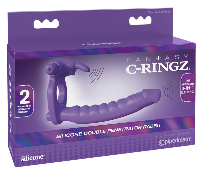 Fantasy C-Ringz Dubbele penetrator - Paars