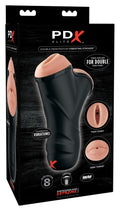PDX Elite Dubbele penetratie vibrerend stroker - Huidskleur