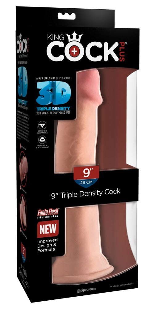 King Cock Plus 9" realistische dildo - Huidskleur Licht - King Cock Plus - SKU: 5454810000