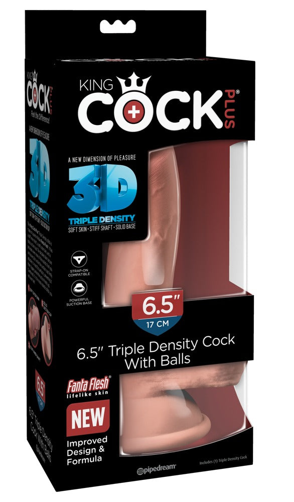 King Cock Plus Dildo - Huidskleur Licht - King Cock Plus - SKU: 5454900000