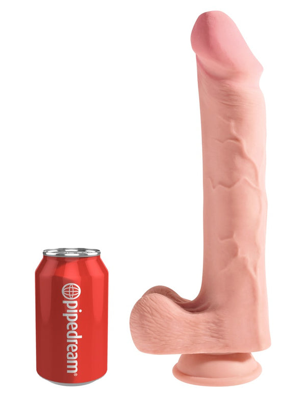 King Cock Plus Cock 12" Driedubbele - Huidskleur Licht - King Cock Plus - SKU: 5455460000