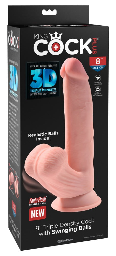 King Cock Plus penis Dildo - Huidskleur Licht - King Cock Plus - SKU: 5457750000