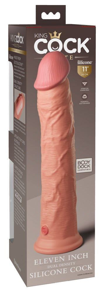 King Cock Elite 11" dubbele dichtheid - Huidskleur Licht - King Cock Elite - SKU: 5467630000