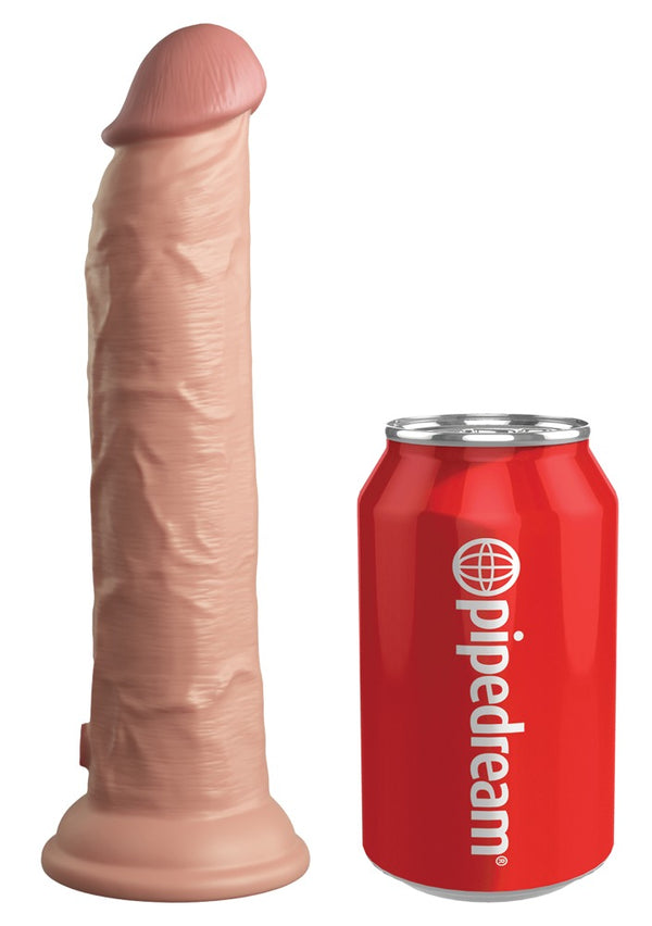 King Cock Elite 9" vibrator dubbele - Huidskleur Licht - King Cock Elite - SKU: 5468440000