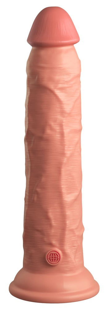 King Cock Elite 9" vibrator dubbele - Huidskleur Licht - King Cock Elite - SKU: 5468440000