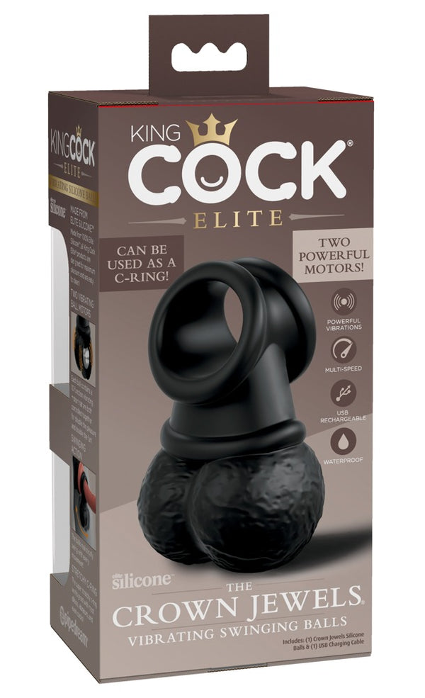King Cock Elite Vibroballen - Zwart - King Cock Elite - SKU: 5468600000