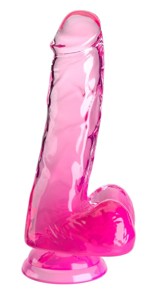 6" dildo met bal - King Cock Clear - SKU: 5470770000