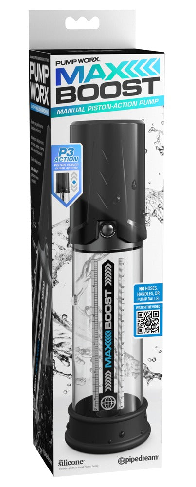 Pump Worx Max Boost penispomp - Zwart - Pump Worx - SKU: 5474250000