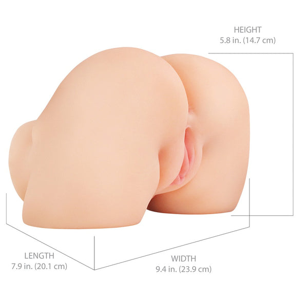 PDX Elite Trilkussen gebogen met penetratie - Huidskleur - PDX Elite - SKU: 5477860000