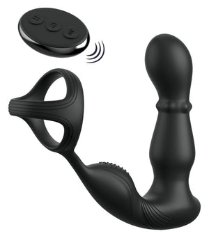 Anal Fantasy Elite Anaal vibrator met perineumstimulator & pikring - Zwart