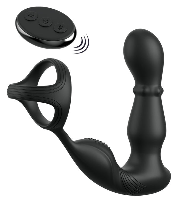 Anal Fantasy Elite Anaal vibrator met perineumstimulator & pikring - Zwart - Anal Fantasy Elite - SKU: 5479720000