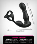 Anal Fantasy Elite Anaal vibrator met perineumstimulator & pikring - Zwart