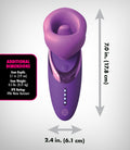 Fantasy For Her Zuigvibrator met liktong - Paars