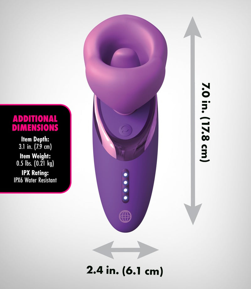 Fantasy For Her Zuigvibrator met liktong - Paars