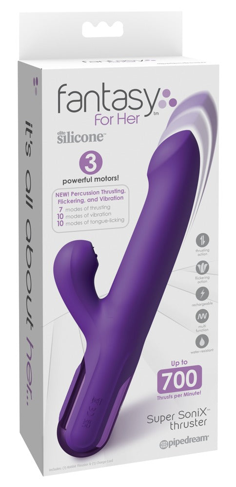 Fantasy For Her Super Sonix Thruster vibrator - Paars - Fantasy For Her - SKU: 5480490000
