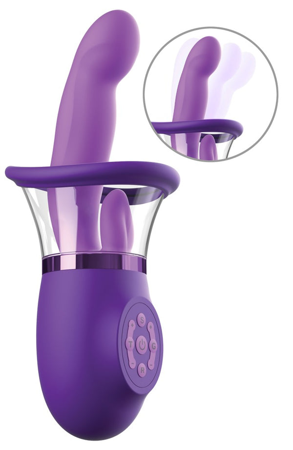 Fantasy For Her G-spot vibrator met zuignap & clitorale tong - Paars - Fantasy For Her - SKU: 5480730000