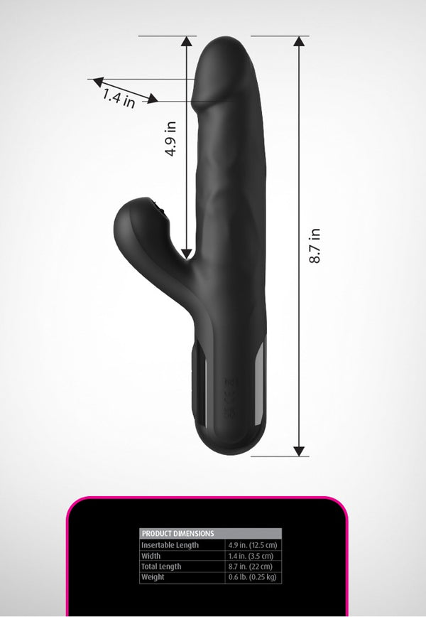 Fetish Fantasy Series Sonix Silicone Thruster - Zwart - Fetish Fantasy Series - SKU: 5480900000