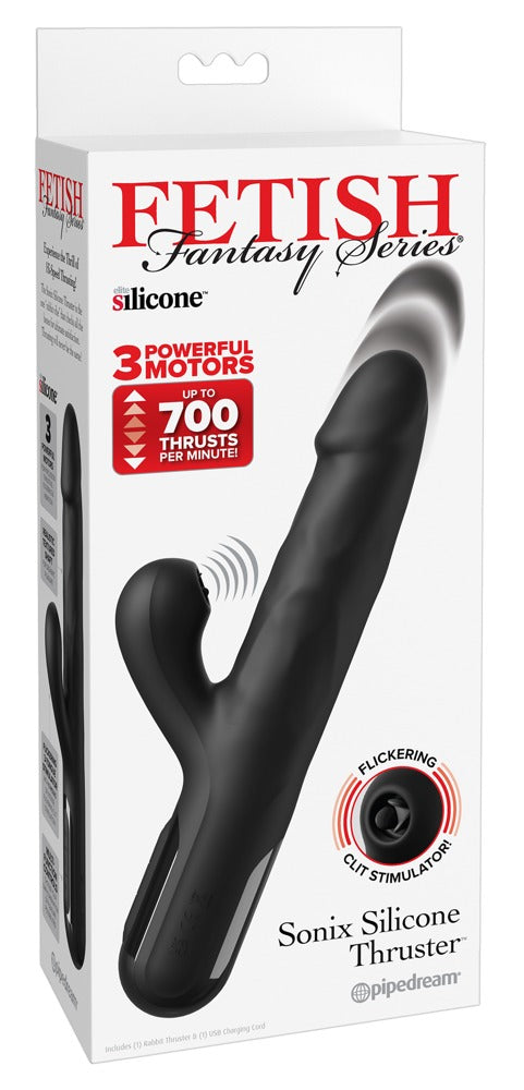 Fetish Fantasy Series Sonix Silicone Thruster - Zwart - Fetish Fantasy Series - SKU: 5480900000