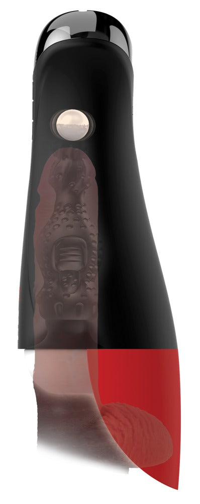 PDX Elite Masturbator met balstimulator en zuigfunctie - Zwart - PDX Elite - SKU: 5481200000