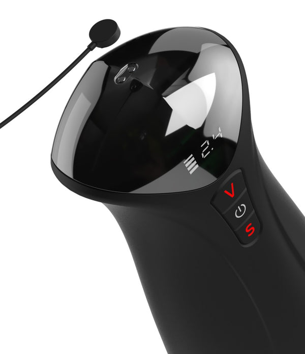 PDX Elite Masturbator met balstimulator en zuigfunctie - Zwart - PDX Elite - SKU: 5481200000