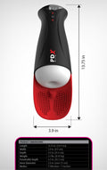 PDX Elite Masturbator met balstimulator en zuigfunctie - Zwart