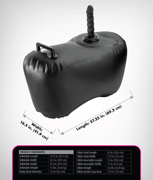 Fetish Fantasy Series Body opblaasbaar met zuignap - Zwart - Fetish Fantasy Series - SKU: 5482000000