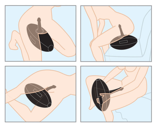 Fetish Fantasy Series Opblaasbare liefdesbal met zuignap - Zwart - Fetish Fantasy Series - SKU: 5482190000