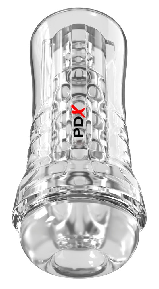 PDX Elite Masturbator transparant met texturen - Transparant - PDX Elite - SKU: 5482270000
