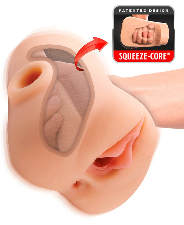 PDX Plus Vibrator met vagina/anus ontwerp - Huidskleur - PDX Plus - SKU: 5482600000