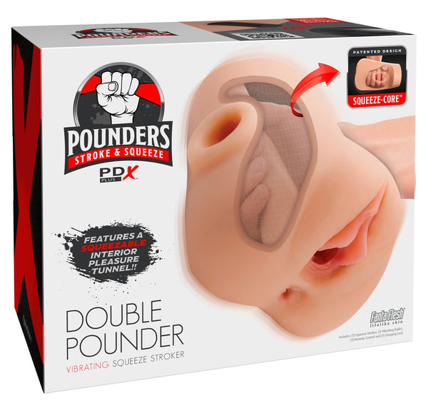 PDX Plus Double Pounder Vibrating PDX - Huidskleur Licht - PDX Plus - SKU: 5482600000