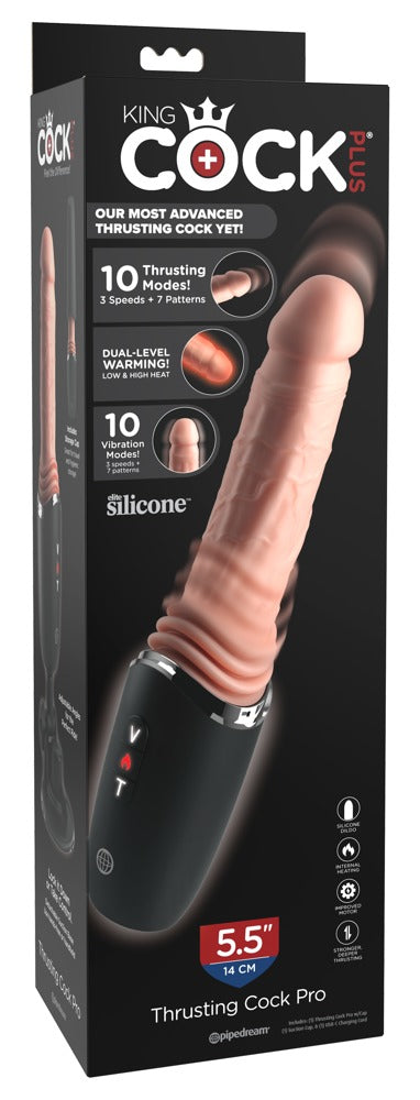 King Cock Plus stotende vibrator Thrusting Pro
